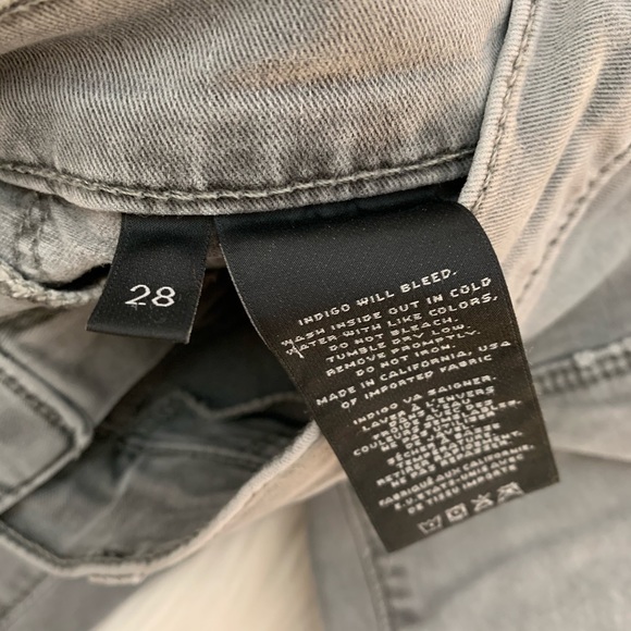 Gray Ripped Knee Ankle Jeans - Picture 7 of 9